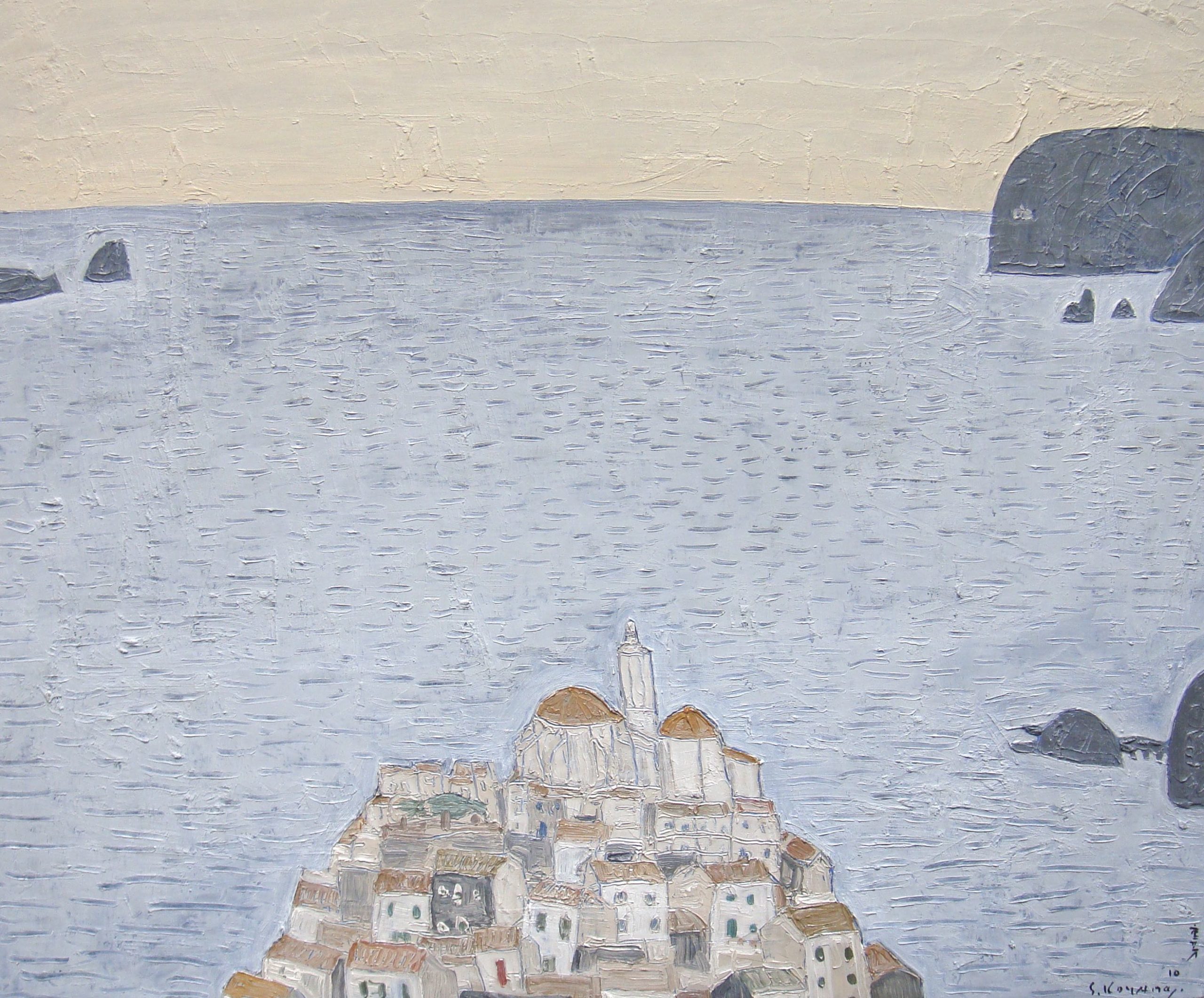 児山重芳の和紙を使った水彩画（原画）